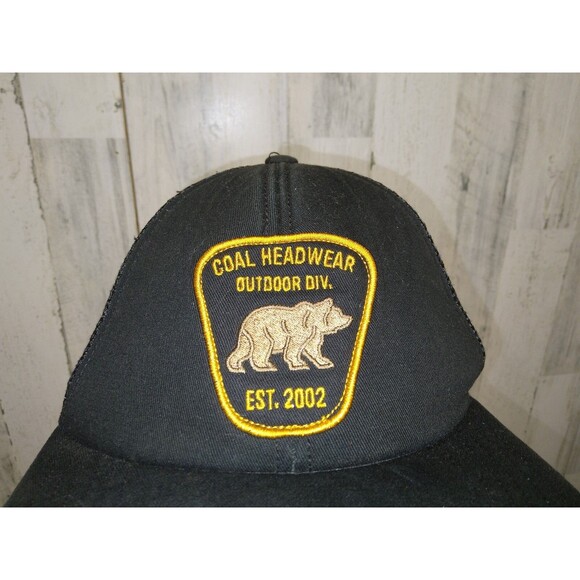 Coal Headwear Cap Hat Black Front Patch Logo Flat Brim Adjustable - Picture 1 of 6